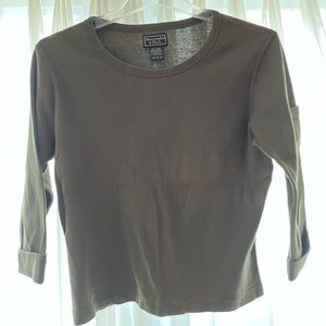 Abercrombie & Fitch 3/4 Sleeve Army Green Y2K Shirt